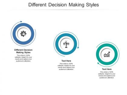Different decision making styles ppt powerpoint presentation ideas deck cpb