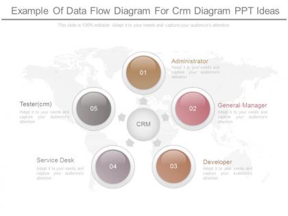 Different example of data flow diagram for crm diagram ppt ideas
