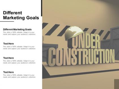 Different marketing goals ppt powerpoint presentation icon gallery cpb