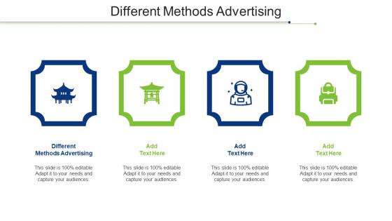 Different Methods Advertising Ppt Powerpoint Presentation Icon Slides Cpb
