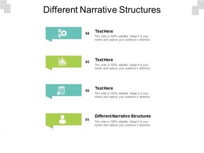 Different narrative structures ppt powerpoint presentation infographics summary cpb
