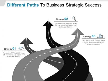 Different paths to business strategic success powerpoint presentation