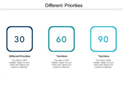 Different priorities ppt powerpoint presentation icon slide download cpb