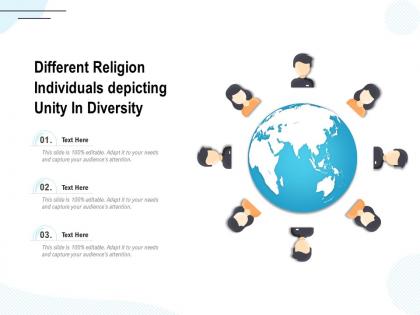 Different religion individuals depicting unity in diversity