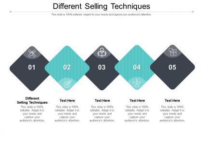 Different selling techniques ppt powerpoint presentation outline background cpb