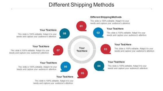 Different Shipping Methods Ppt Powerpoint Presentation Infographic Layouts Cpb