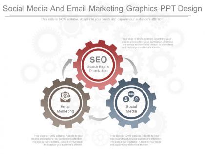 Different social media and email marketing graphics ppt design