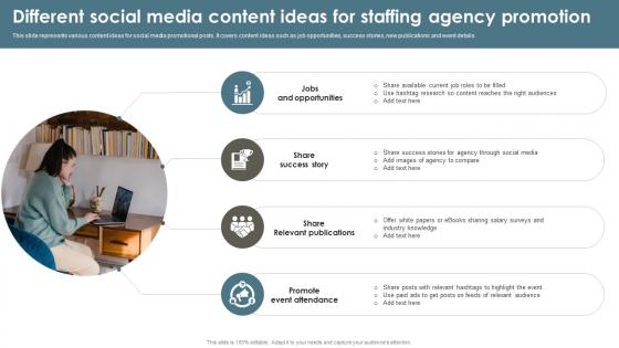 Different Social Media Content Ideas For Staffing Recruitment Agency Effective Marketing Strategy SS V