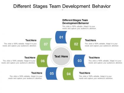 Different stages team development behavior ppt powerpoint presentation inspiration cpb