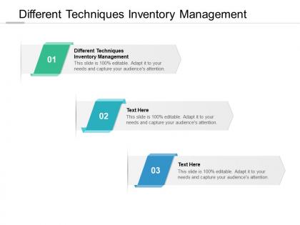 Different techniques inventory management ppt powerpoint presentation infographics graphics pictures cpb