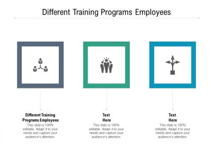 Different training programs employees ppt powerpoint presentation show template cpb