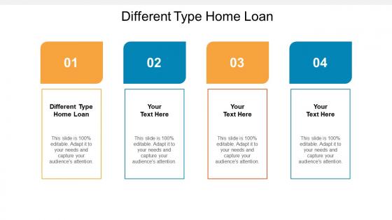 Different type home loan ppt powerpoint presentation portfolio template cpb