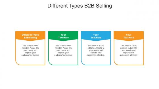 Different types b2b selling ppt powerpoint presentation pictures portfolio cpb