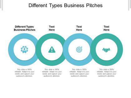 Different types business pitches ppt powerpoint presentation show themes cpb