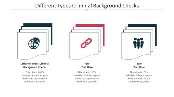 Different Types Criminal Background Checks Ppt Powerpoint Presentation File Graphics Cpb