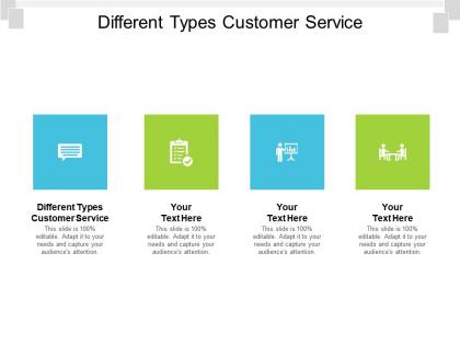 Different types customer service ppt powerpoint presentation portfolio summary cpb