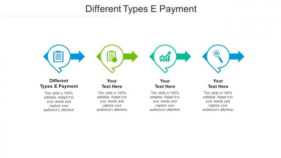 Different types e payment ppt powerpoint presentation portfolio background cpb