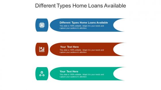 Different types home loans available ppt powerpoint presentation portfolio example topics cpb