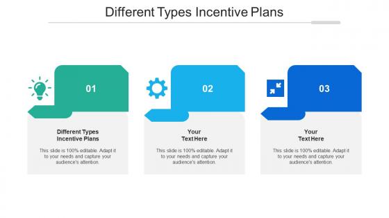 Different Types Incentive Plans Ppt Powerpoint Presentation Infographics Show Cpb