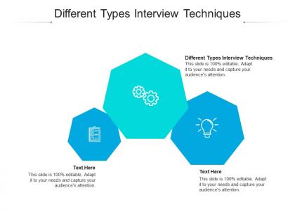 Different types interview techniques ppt powerpoint presentation portfolio themes cpb
