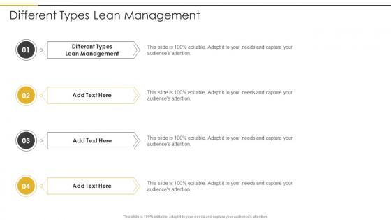 Different Types Lean Management In Powerpoint And Google Slides Cpb