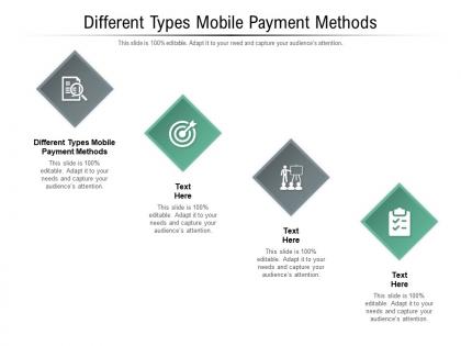 Different types mobile payment methods ppt powerpoint presentation show slides cpb