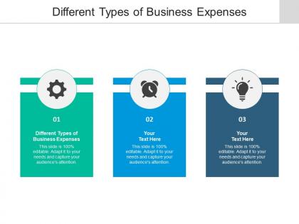 Different types of business expenses ppt powerpoint presentation diagrams cpb
