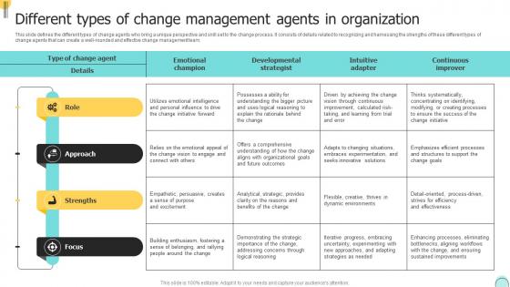 Different Types Of Change Management Agents Changemakers Catalysts Organizational CM SS V