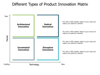 Different types of product innovation