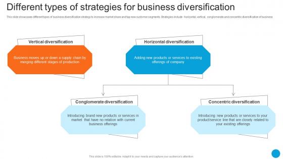 Different Types Of Strategies For Business Diversification Product Diversification Strategy SS V