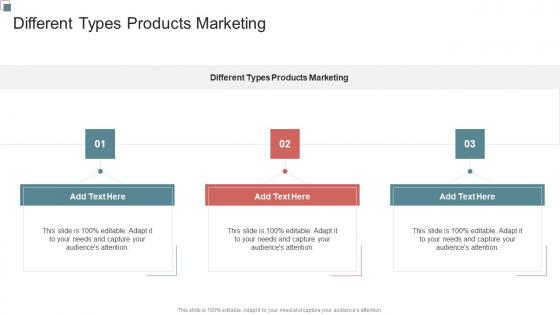 Different Types Products Marketing In Powerpoint And Google Slides Cpb