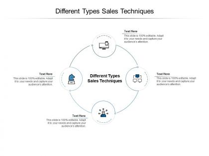 Different types sales techniques ppt powerpoint presentation gallery format cpb