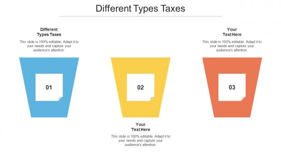 Different Types Taxes Ppt Powerpoint Presentation Pictures Deck Cpb