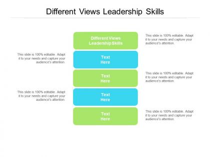 Different views leadership skills ppt powerpoint presentation styles styles cpb