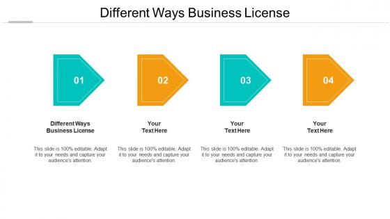 Different ways business license ppt powerpoint presentation show background images cpb