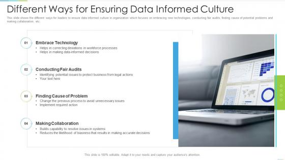 Different ways for ensuring data informed culture