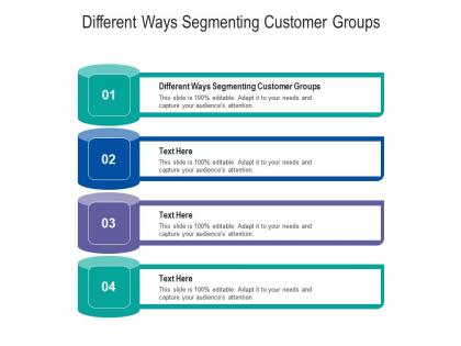 Different ways segmenting customer groups ppt powerpoint presentation icon file formats cpb