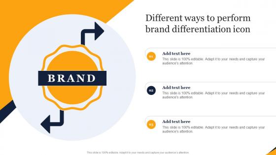Different Ways To Perform Brand Differentiation Icon