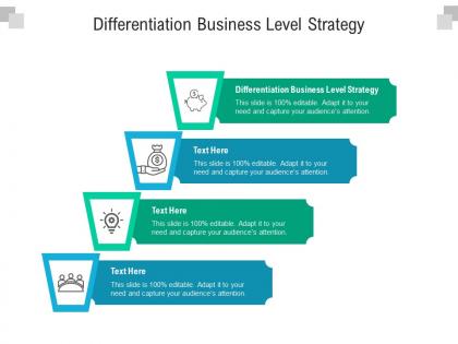 Differentiation business level strategy ppt powerpoint presentation infographics information cpb