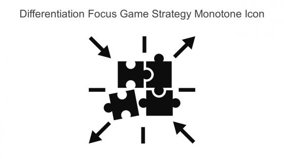 Differentiation Focus Game Strategy Monotone Icon In Powerpoint Pptx Png And Editable Eps Format