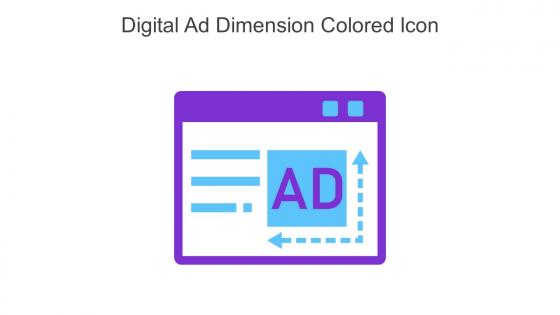 Digital Ad Dimension Colored Icon In Powerpoint Pptx Png And Editable Eps Format