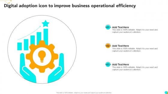 Digital Adoption Icon To Improve Business Operational Efficiency