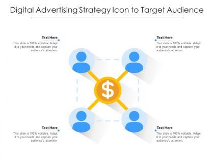 Digital advertising strategy icon to target audience