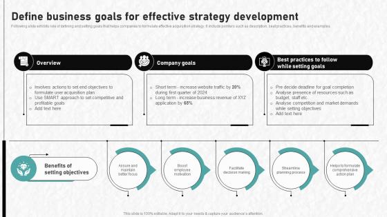 Digital Advertising To Increase Define Business Goals For Effective Strategy Development