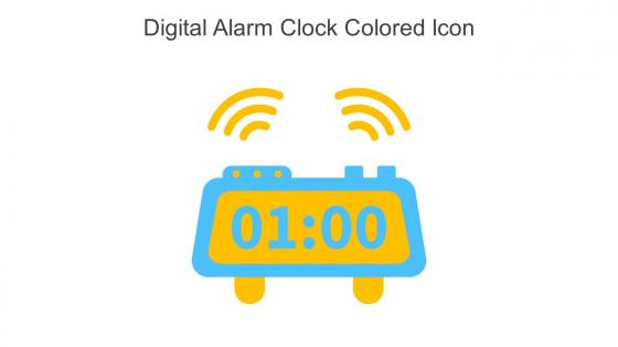 Digital Alarm Clock Colored Icon In Powerpoint Pptx Png And Editable Eps Format