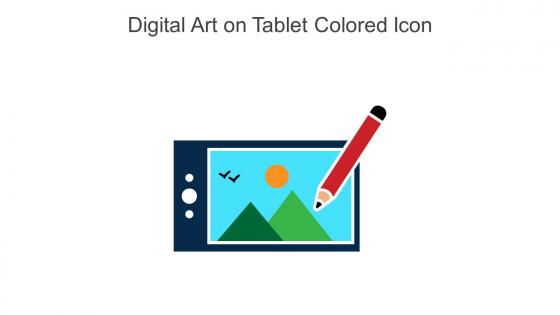 Digital Art On Tablet Colored Icon In Powerpoint Pptx Png And Editable Eps Format