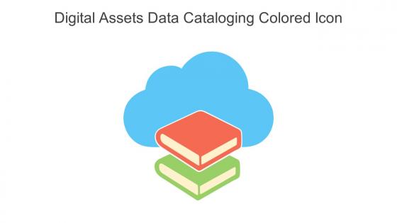 Digital Assets Data Cataloging Colored Icon In Powerpoint Pptx Png And Editable Eps Format