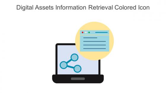 Digital Assets Information Retrieval Colored Icon In Powerpoint Pptx Png And Editable Eps Format