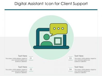 Digital assistant icon for client support