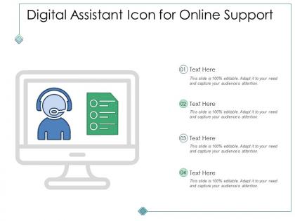 Digital assistant icon for online support